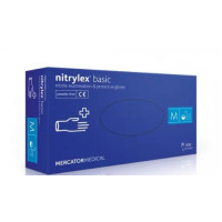 NITRYLEX® BASIC рукавички нітрилові оглядові нестерильні неприпудрені, M blue (50 пар\/пач)