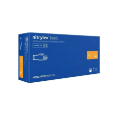 Рукавички нітрилові NITRYLEX® BASIC оглядові нестерильні неприпудрені розмір ХS 50 пар/пач blue RD30105001