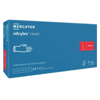 Рукавички нітрилові оглядові NITRYLEX® CLASSIC нестерильні неприпудрені розмір L 50 пар/пач RD30169004