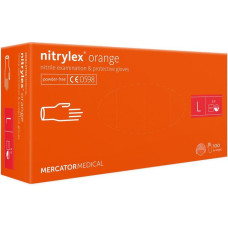 Рукавички NITRYLEX® ORANGE нітрилові оглядові нестерильні неприпудрені розмір L 50 пар/пач