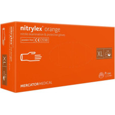 Рукавички NITRYLEX® ORANGE нітрилові оглядові нестерильні неприпудрені розмір XL 50 пар/пач
