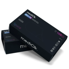 Перчатки mediOk Space нитриловые смотровые неопудренные размер М черные BSN35BLSPACE-3M