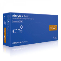 NITRYLEX® BASIC Рукавички нітрилові оглядові нестерильні неприпудрені, ХL blue (50 пар\/пач)