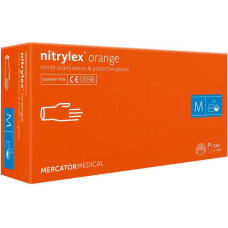 Перчатки NITRYLEX® ORANGE нитриловые смотровые неприпудренные размер M 50 пар/пач