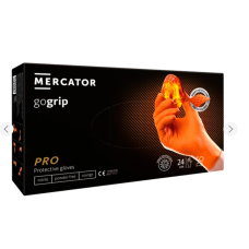 MERCATOR gogrip® рукавички нітрилові оглядові нестерильні неприпудрені, (orange) р. L (25 пар\/пач)