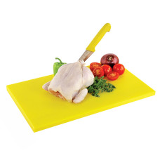 Дошка обробна Yelkar Plastik 300х400х10 мм гострі краї HACCP жовта YP 1301 Yellow