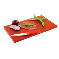 Дошка обробна Yelkar Plastik 300х400х10 мм гострі краї HACCP червона YP 1301 Red