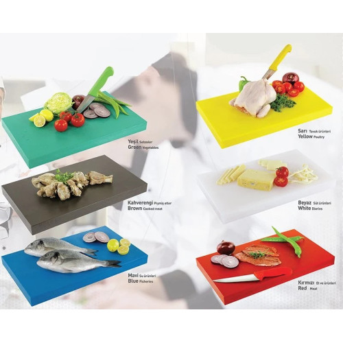 Доска разделочная Yelkar Plastik 400х600х40 мм острые края HACCP синяя YP 1505 Blue