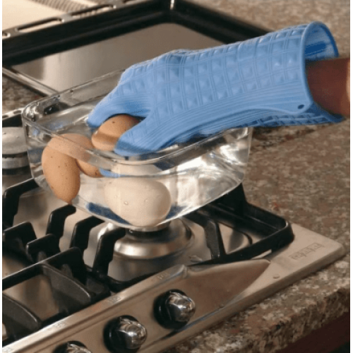Рукавиця для духовки Martellato з 2 пальцями силікон ACC073/blue