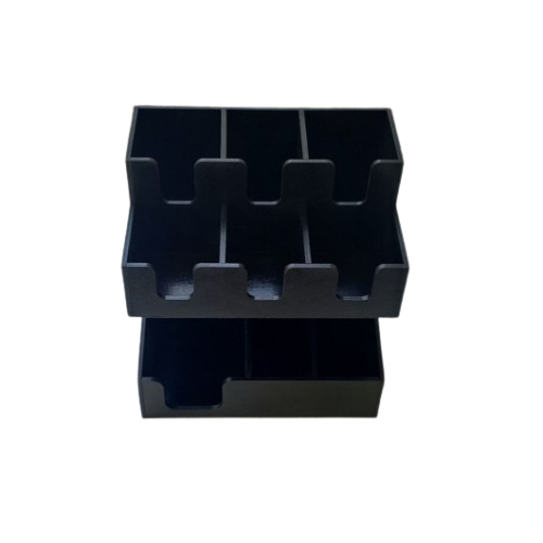 Органайзер барний 3+3 вертикаль (31x22x33) чорний