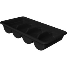 Контейнер для столовых приборов GastroPlast (4 отделения) совместим с GKL-04 черный GK-04/B