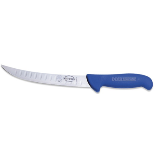 Нож жиловочный с насечками DICK ErgoGrip 260 мм синий 82425261K