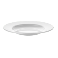 Тарілка кругла глибока з полікарбонату Gastroplast 23 см біла GP-C23