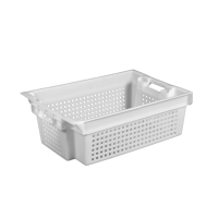 Ящик 600*400*200 перф., тип 1, неф. белый N6420-3020