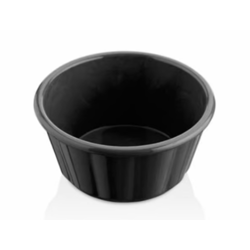 Рамекін для соусу - джему круглий із полікарбонату Gastroplast Ø 85 мм чорний GS-08/B