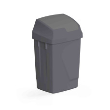 Контейнер пластиковый для мусора Filmop ATLAXFLIP ECO 50 л с качающейся крышкой серый 0001CO7050U1