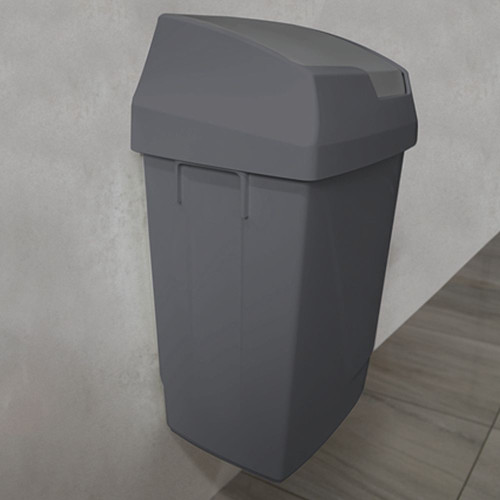 Контейнер пластиковый для мусора Filmop ATLAXFLIP ECO 50 л с качающейся крышкой серый 0001CO7050U1