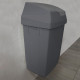Контейнер пластиковый для мусора Filmop ATLAXFLIP ECO 50 л с качающейся крышкой серый 0001CO7050U1