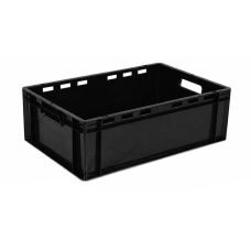 Ящик 600*400*200 ST6420L-1220 суц. с вент., тип.1, черный ST6420L-1220BL