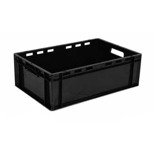 Ящик 600*400*200 ST6420L-1220 суц. с вент., тип.1, черный ST6420L-1220BL