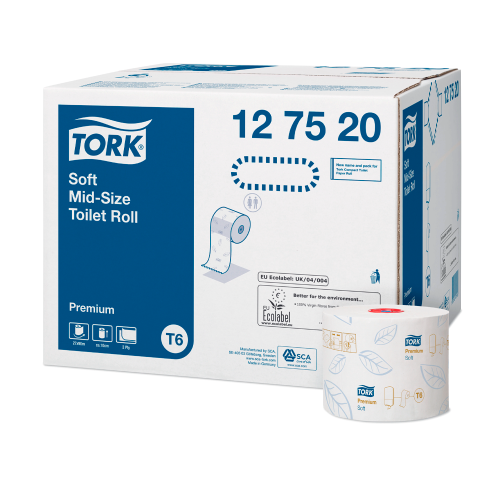 Туалетний папір TORK Mid-size в міді рулонах мяка (Premium)