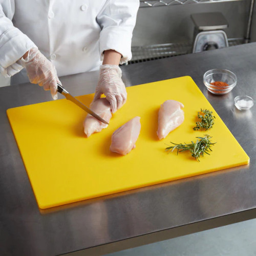 Доска разделочная Yelkar Plastik 400х600х20 мм закругленные края HACCP желтая YP 1504-1 Yellow