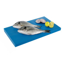 Дошка обробна Yelkar Plastik 400х600х20 мм гострі краї HACCP синя YP 1504 Blue