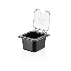 Крышка для гастроемкости откидная GastroPlast для GNPC 1/6 с вырезом по центру GNPLM--0016