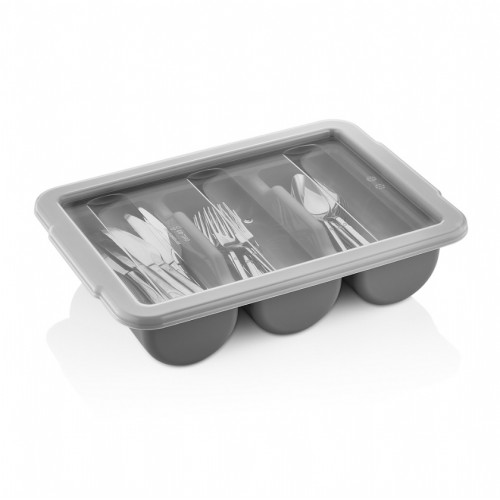 Крышка для контейнера для столовых приборов GastroPlast GK-03Gr 3 отделение прозрачная GKL--0003