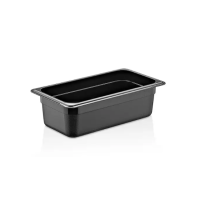 Гастроємність із полікарбонату чорна GN 1/4 GastroPlast GNP--0014100BL - 265х162х100 мм