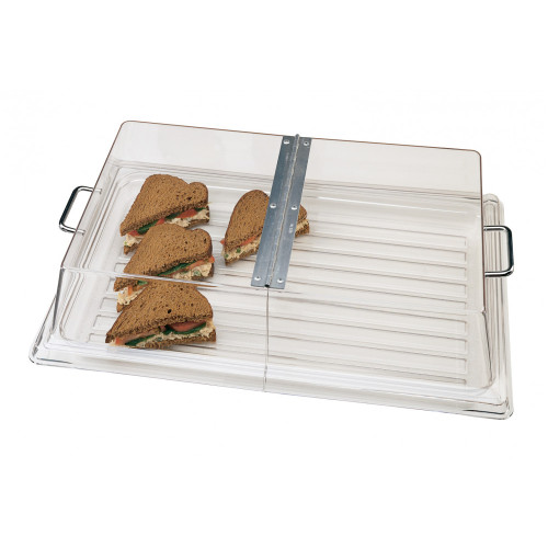 Кришка Cambro прямокутна з петлями полікарбонат 556х359х127 мм прозора RD1220CWH