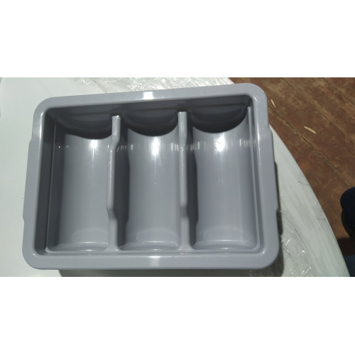 Контейнер для столових приборів GastroPlast (3 відділення) сумісний з GKL-03 сірий GK--0003