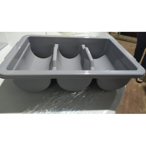 Контейнер для столових приборів GastroPlast (3 відділення) сумісний з GKL-03 сірий GK--0003