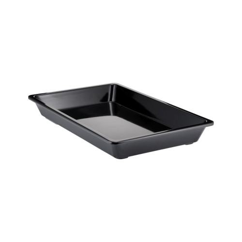 Гастроемкость из меламина с тонким ободком черная Dalebrook GN 1/1 TB1475 - 530х325х65 мм, 6.4 л